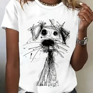 Women’s Dog Print T-Shirt